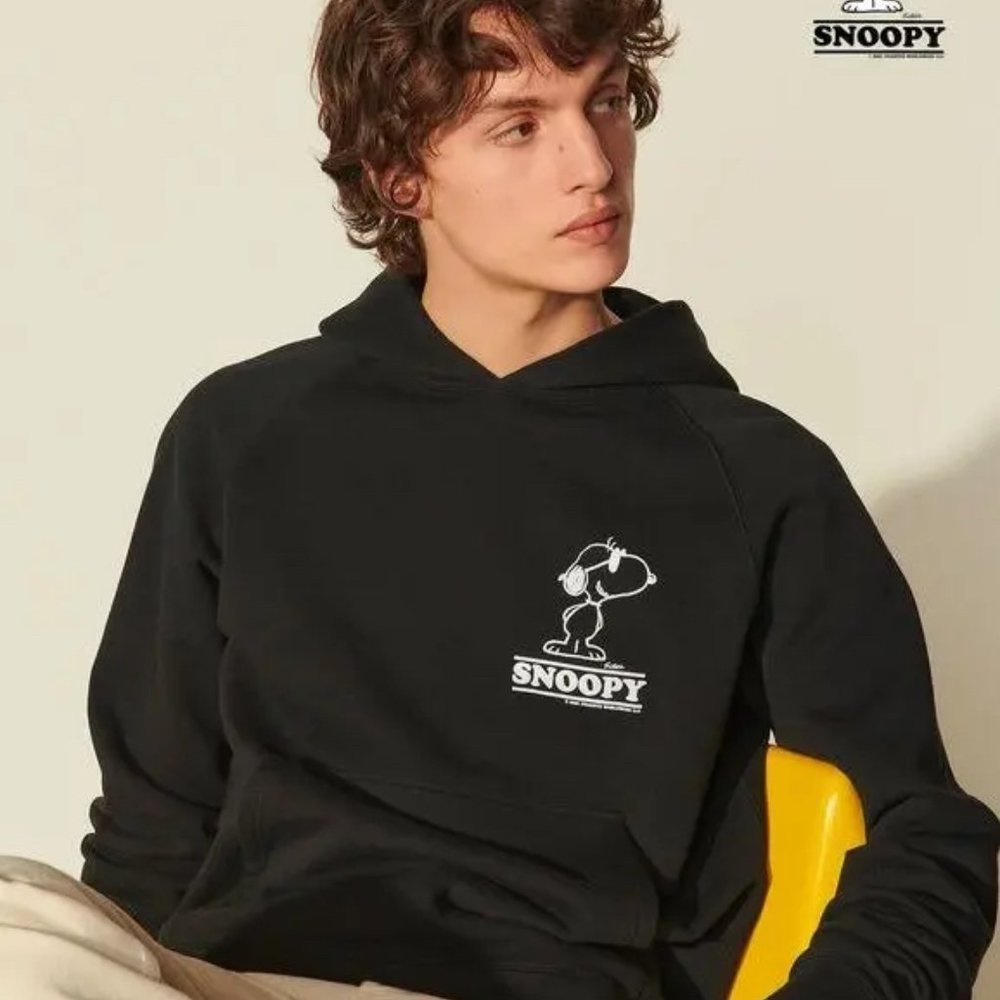 Sandro Black Snoopy Cool Hoodie